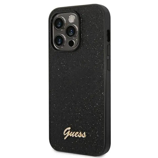 Guess Glitter Script Case for iPhone 14 Pro - Black - Cell phone cases and covers<<<HurtelXML