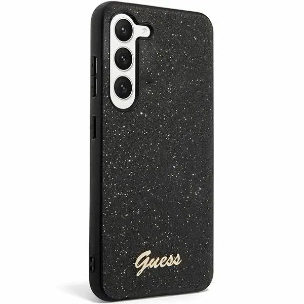 Guess Glitter Script case for Samsung Galaxy S24 - black - Cell phone cases and covers<<<HurtelXML