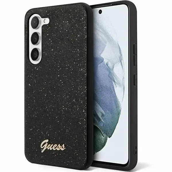 Guess Glitter Script case for Samsung Galaxy S24 - black - Cell phone cases and covers<<<HurtelXML