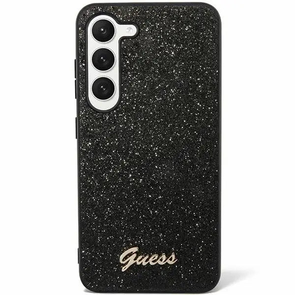 Guess Glitter Script case for Samsung Galaxy S24 - black - Cell phone cases and covers<<<HurtelXML