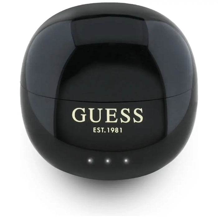 Guess Glossy Effect Egg Shape Printed Classic Logo TWS headphones - black - Headphones and speakers<<<HurtelXML