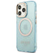 Guess Gold Outline Translucent MagSafe case for iPhone 13 Pro / iPhone 13 - blue - Cell phone cases