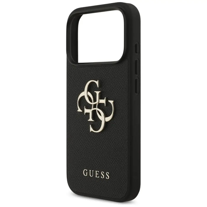 Guess Grained Big 4G & Classic Logo case for iPhone 17 Pro - black - Cell phone cases and covers<<<HurtelXML