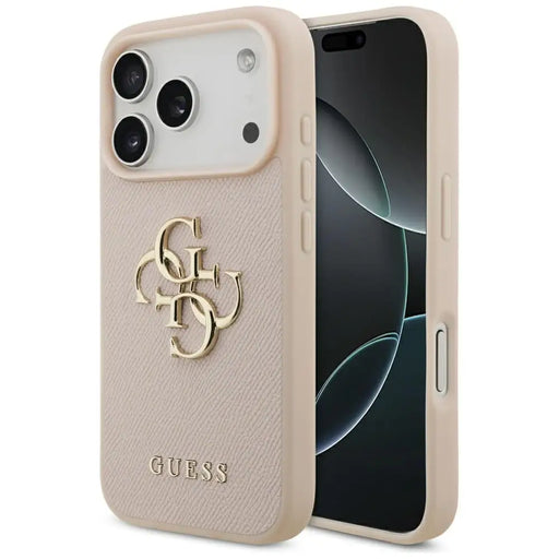 Guess Grained Big 4G & Classic Logo iPhone 17 Pro Case - Pink - Cell phone cases and covers<<<HurtelXML