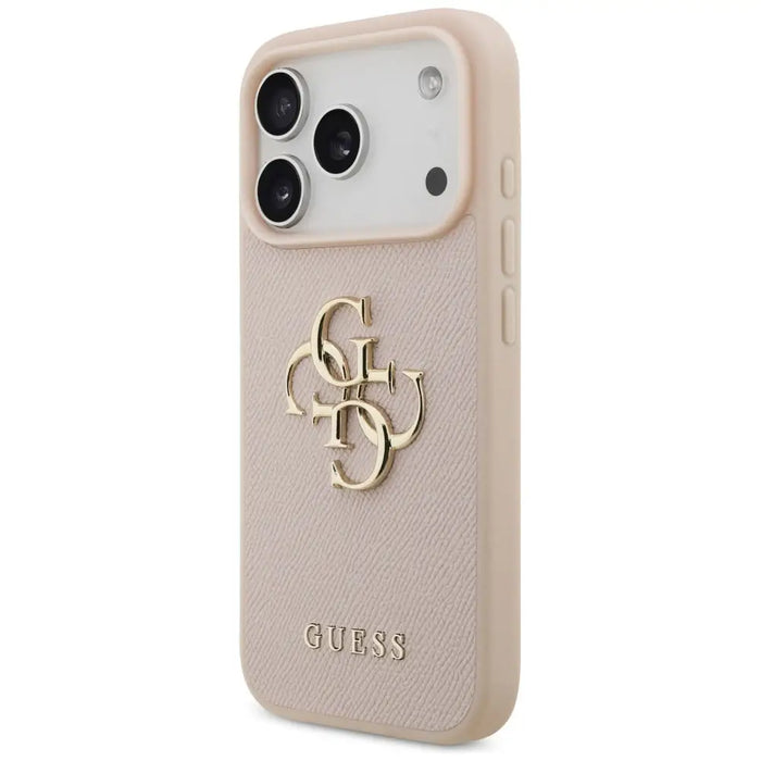 Guess Grained Big 4G & Classic Logo iPhone 17 Pro Case - Pink - Cell phone cases and covers<<<HurtelXML