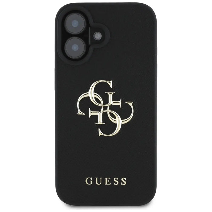 Guess Grained Big 4G Logo Small Classic Logo case for iPhone 16 - black - Cell phone cases and covers<<<HurtelXML