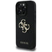 Guess Grained Big 4G Logo Small Classic Logo Case for iPhone 16 Pro Max - Black - Cell phone cases