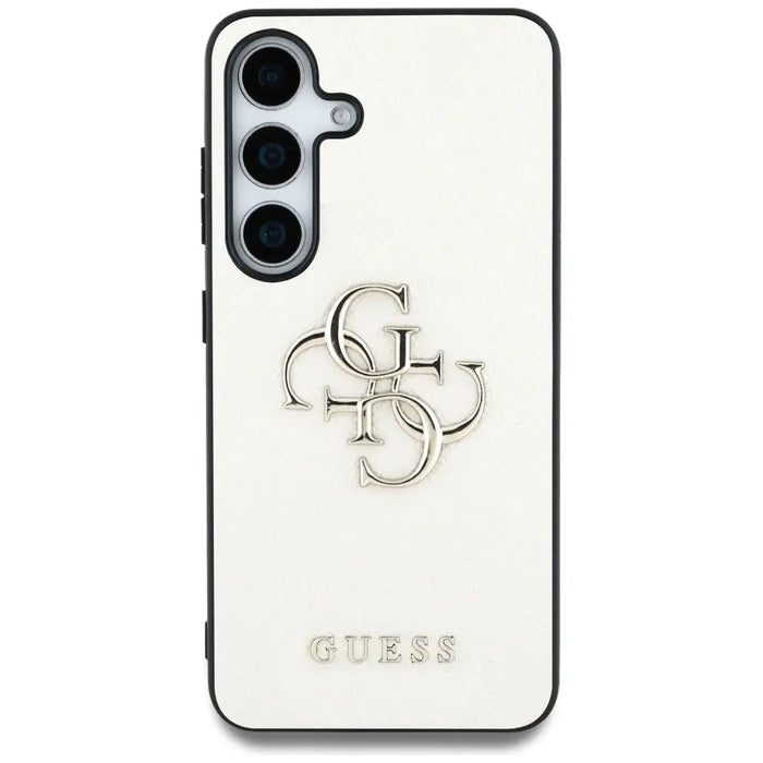 Guess Grained Big 4G Logo Small Classic Logo case for Samsung Galaxy S25 beige - Cell phone cases and covers<<<HurtelXML