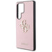 Guess Grained Big 4G Logo Small Classic Logo Case for Samsung Galaxy S25 Ultra pink - Cell phone cases