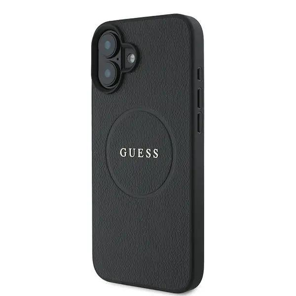 Guess Grained Gold Ring MagSafe case for iPhone 16 Plus - black - Cell phone cases and covers<<<HurtelXML