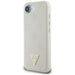 Guess Grained Hot Stamp Peony Triangle Logo MagSafe case for iPhone 16e - beige - Cell phone cases