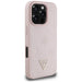 Guess Grained Hot Stamp Peony Triangle Logo MagSafe iPhone 16 Pro Case - Pink - Cell phone cases and covers<<<HurtelXML