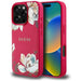 Guess Grained Printed Flower Pattern MagSafe case for iPhone 16 Pro Max fuchsia - Cell phone cases
