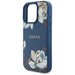 Guess Grained Printed Flower Pattern MagSafe case for iPhone 16 Pro blue - Cell phone cases and covers<<<HurtelXML