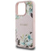 Guess Grained Printed Flower Pattern MagSafe Case for iPhone 16 Pro Pink - Cell phone cases and covers<<<HurtelXML