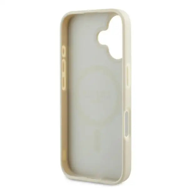 Guess Grained Ring MagSafe case for iPhone 16 - beige - Cell phone cases and covers<<<HurtelXML