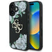 Guess Grained Roses Big 4G logo case for iPhone 16 - black - Cell phone cases and covers<<<HurtelXML