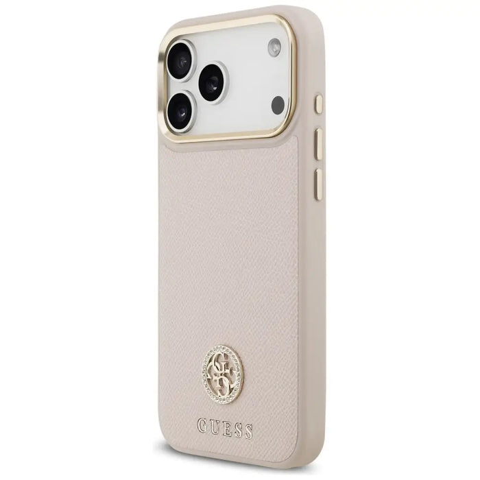 Guess Grained Strass Logo MagSafe case for iPhone 17 Pro Max - pink - Cell phone cases and covers<<<HurtelXML