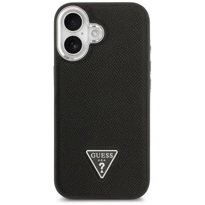 Guess Grained Triangle Logo MagSafe case for iPhone 17 - black - Cell phone cases and covers<<<HurtelXML