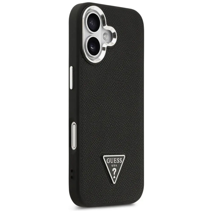 Guess Grained Triangle Logo MagSafe case for iPhone 17 - black - Cell phone cases and covers<<<HurtelXML