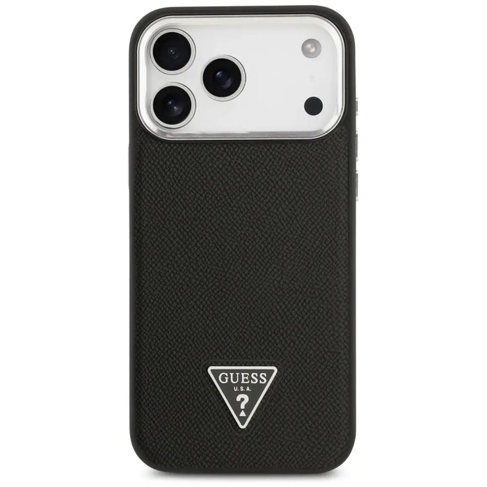 Guess Grained Triangle Logo MagSafe case for iPhone 17 Pro - black - Cell phone cases and covers<<<HurtelXML