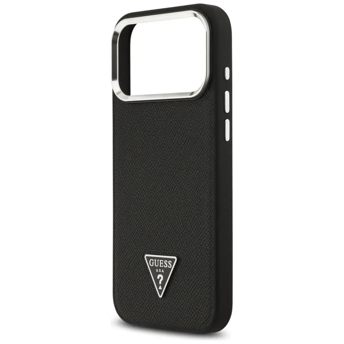 Guess Grained Triangle Logo MagSafe case for iPhone 17 Pro - black - Cell phone cases and covers<<<HurtelXML