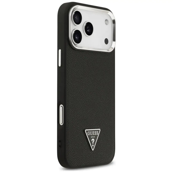 Guess Grained Triangle Logo MagSafe case for iPhone 17 Pro - black - Cell phone cases and covers<<<HurtelXML