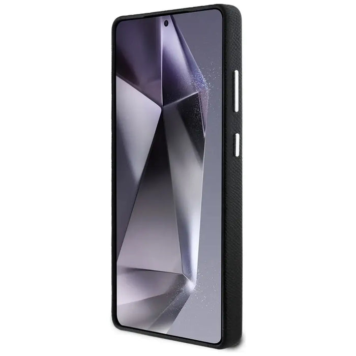 Guess Grained Triangle Logo MagSafe case for Samsung Galaxy S25 Ultra - black - Cell phone cases and covers<<<HurtelXML