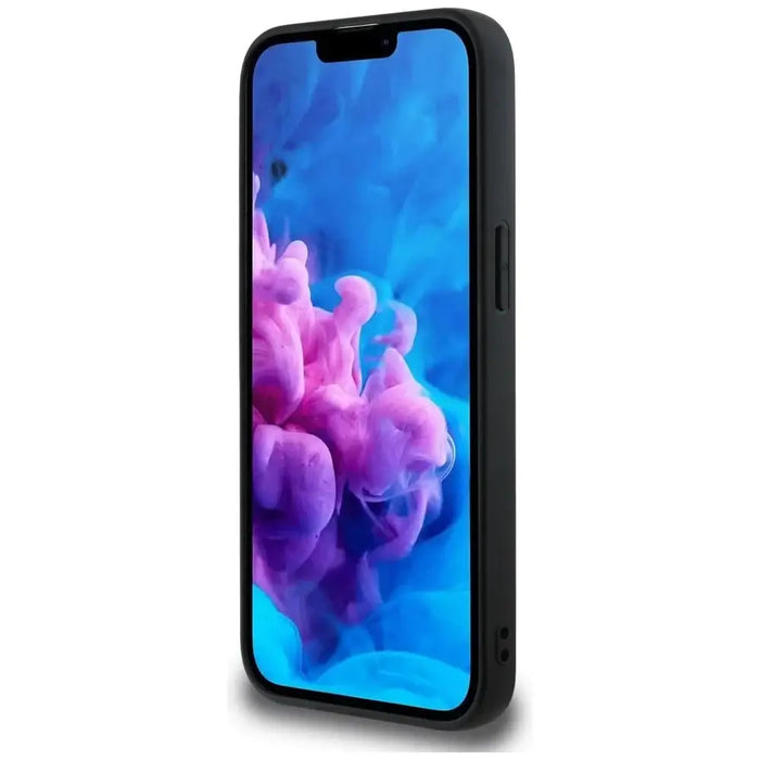 Guess Grained Triangle MagSafe case for iPhone 16e - black - Cell phone cases and covers<<<HurtelXML