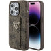Guess Grip Stand 4G Triangle Strass case for iPhone 15 Pro - brown - Cell phone cases and covers<<<HurtelXML