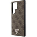 Guess Grip Stand 4G Triangle Strass Case for Samsung Galaxy S24 Ultra - Brown - Cell phone cases and covers<<<HurtelXML