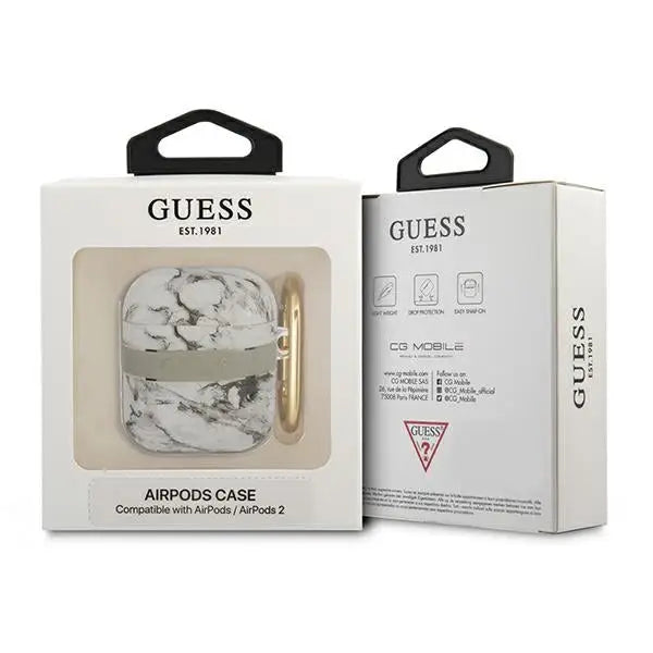 Guess GUA2HCHMAG AirPods cover grey/grey Marble Strap Collection - Cell phone cases and covers<<<HurtelXML