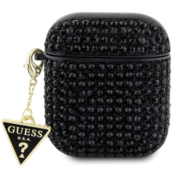 Guess GUA2HDGTPK AirPods 1/2 cover black/black Rhinestone Triangle Charm - Cell phone cases and covers<<<HurtelXML