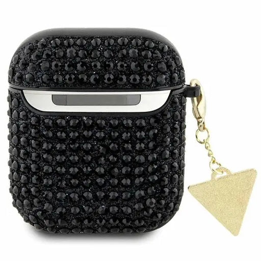 Guess GUA2HDGTPK AirPods 1/2 cover black/black Rhinestone Triangle Charm - Cell phone cases and covers<<<HurtelXML