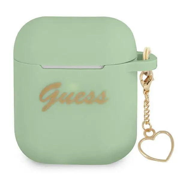 Guess GUA2LSCHSN AirPods cover green/green Silicone Charm Heart Collection - Cell phone cases and covers<<<HurtelXML