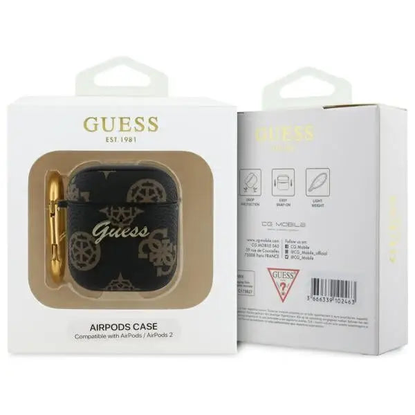 Guess GUA2PG4GPK AirPods 1/2 cover black/black 4G Hook - Cell phone cases and covers<<<HurtelXML