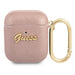 Guess GUA2SASMP AirPods cover pink/pink Saffiano Script Metal Collection - Cell phone cases and covers<<<HurtelXML