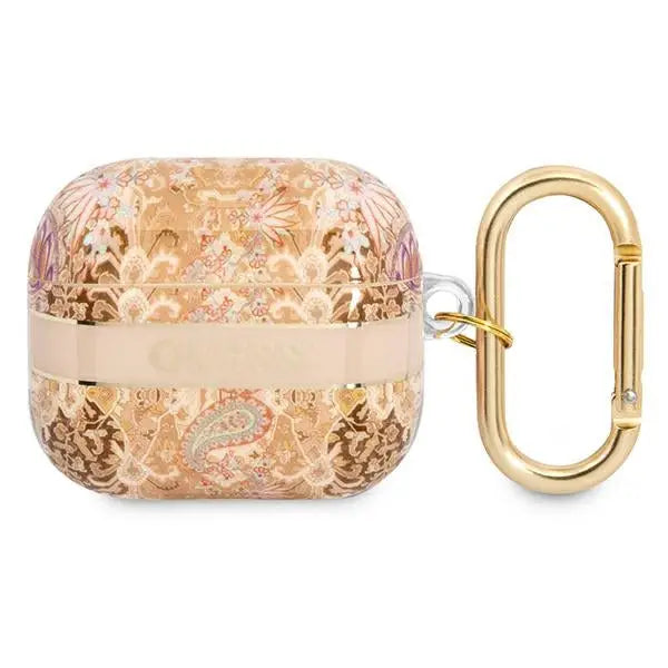 Guess GUA3HHFLD AirPods 3 cover gold/gold Paisley Strap Collection - Cell phone cases and covers<<<HurtelXML