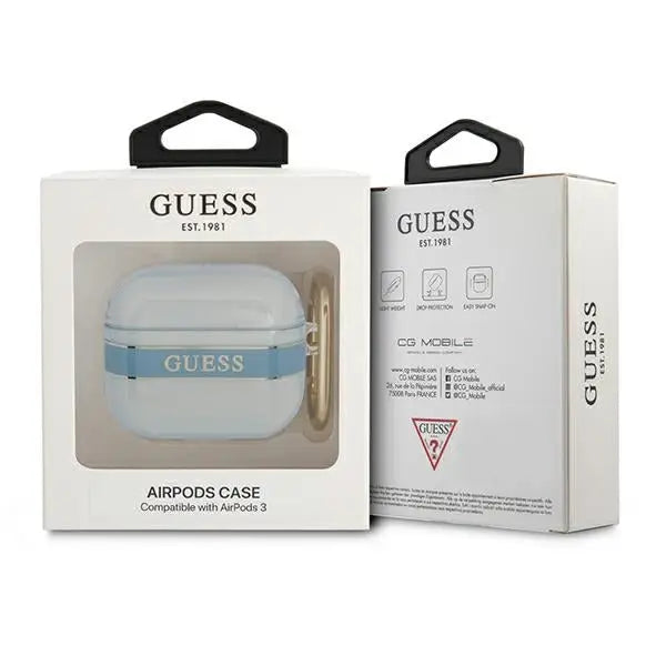 Guess GUA3HHTSB AirPods 3 cover blue/blue Strap Collection - Cell phone cases and covers<<<HurtelXML