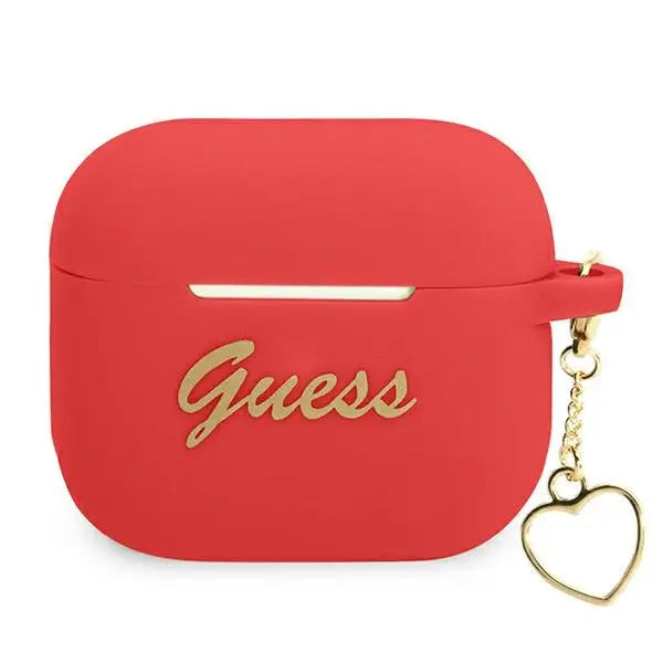 Guess GUA3LSCHSR AirPods 3 cover red/red Silicone Charm Heart Collection - Cell phone cases and covers<<<HurtelXML