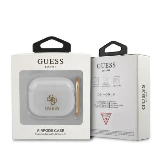 Guess GUA3UCG4GT AirPods 3 cover Transparent Glitter Collection - Cell phone cases and covers<<<HurtelXML