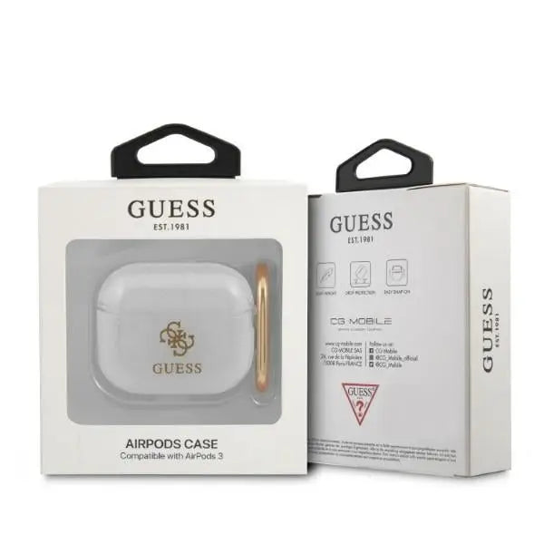 Guess GUA3UCG4GT AirPods 3 cover Transparent Glitter Collection - Cell phone cases and covers<<<HurtelXML