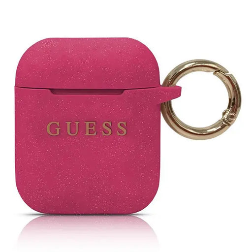 Guess GUACCSILGLFU AirPods cover fuchsia / fuchsia Silicone Glitter - Cell phone cases and covers<<<HurtelXML