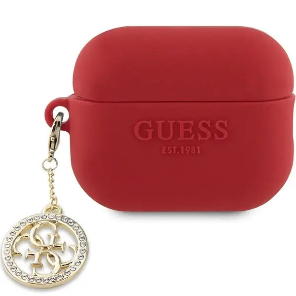Guess GUAP23DSLGHDF AirPods Pro 2 cover red 3D Rubber 4G Diamond Charm - Cell phone cases and covers<<<HurtelXML