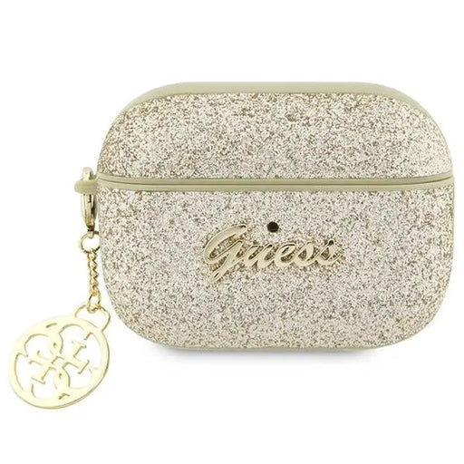 Guess GUAP2GLGSHD AirPods Pro 2 cover gold/gold Glitter Flake 4G Charm - Cell phone cases and covers<<<HurtelXML