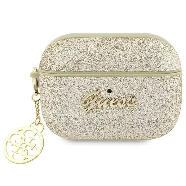 Guess GUAP2GLGSHD AirPods Pro 2 cover gold/gold Glitter Flake 4G Charm - Cell phone cases and covers<<<HurtelXML