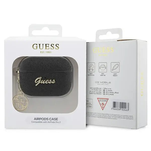 Guess GUAP2GLGSHK AirPods Pro 2 cover black/black Glitter Flake 4G Charm - Cell phone cases and covers<<<HurtelXML