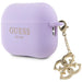 Guess GUAP2LECG4U case for AirPods Pro 2 cover - purple Liquid Silicone Glitter Triangle Charm - Cell phone cases