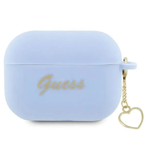 Guess GUAP2LSCHSB AirPods Pro 2 cover blue/blue Silicone Charm Heart Collection - Cell phone cases
