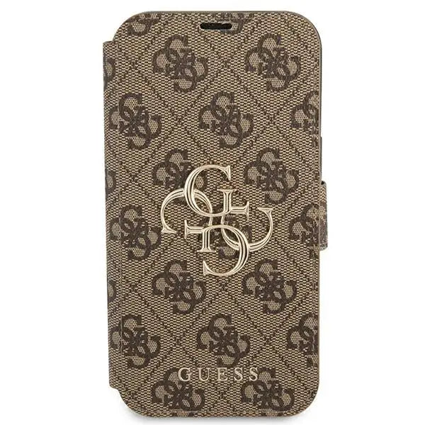 Guess GUBKP13X4GMGBR iPhone 13 Pro Max 6.7’’ brown/brown book 4G Big Metal Logo - Cell phone cases